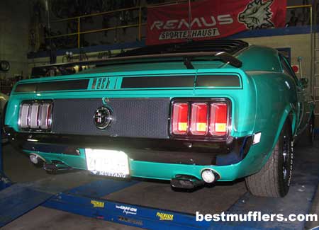 1970 Ford Mustang Mach1 custom exhaust system