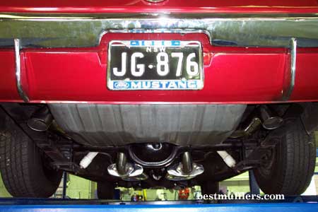 Custom exhaust system 66 Ford Mustang super charged 
