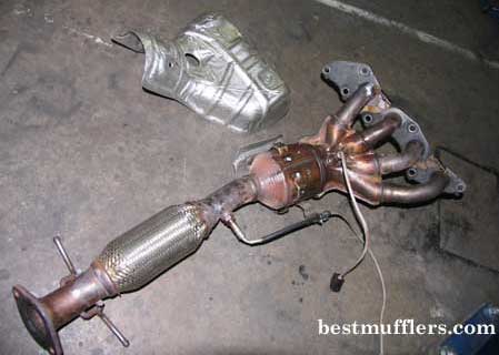 original header and catalytic converter assembly